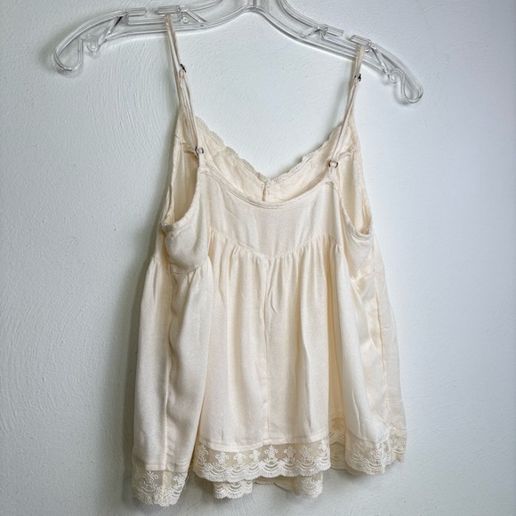 HOLLISTER Vintage Y2K Babydoll Lace Trim Ethereal Cami Tank Top Ivory Cream XS/S - Picture 5 of 12